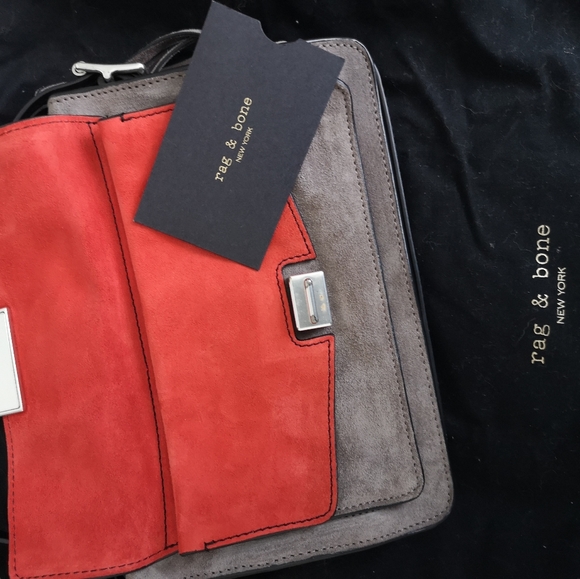 Rag and Bone suede small messenger - Picture 3 of 5